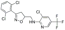 3-Chloro-N-((3-(2,6-dichlorophenyl)-4,5-dihydro-5-isoxazolyl)methyl)-5-(trifluoromethyl)-2-pyridinamine Struktur