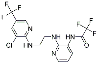 N-(2-((2-((3-Chloro-5-(trifluoromethyl)-2-pyridinyl)amino)ethyl)amino)-3-pyridinyl)-2,2,2-trifluoroacetamide Struktur