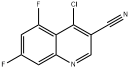 4-CHLORO-5,7-DIFLUORO-QUINOLINE-3-CARBONITRILE
 Struktur