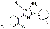 5-amino-3-(2,4-dichlorophenyl)-1-(6-methylpyridin-2-yl)-1H-pyrazole-4-carbonitrile Struktur