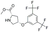 methyl (2S,4S)-4-[3,5-bis(trifluoromethyl)phenoxy]pyrrolidine-2-carboxylate Struktur