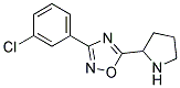 3-(3-chlorophenyl)-5-pyrrolidin-2-yl-1,2,4-oxadiazole Struktur