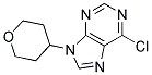 6-chloro-9-(tetrahydro-2H-pyran-4-yl)-9H-purine Struktur