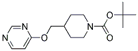 4-(Pyrimidin-4-yloxymethyl)-piperidine-1-carboxylic acid tert-butyl ester Struktur