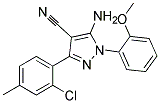 5-amino-3-(2-chloro-4-methylphenyl)-1-(2-methoxyphenyl)-1H-pyrazole-4-carbonitrile Struktur