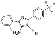 5-amino-3-[4-(trifluoromethyl)phenyl]-1-(2-methylphenyl)-1H-pyrazole-4-carbonitrile Struktur