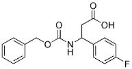 3-{[(benzyloxy)carbonyl]amino}-3-(4-fluorophenyl)propanoic acid Struktur