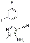 5-amino-3-(2,4-difluorophenyl)-1-methyl-1H-pyrazole-4-carbonitrile Struktur