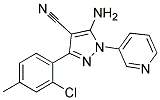 5-amino-3-(2-chloro-4-methylphenyl)-1-pyridin-3-yl-1H-pyrazole-4-carbonitrile Struktur