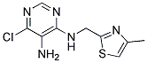 6-chloro-N4-[(4-methyl-1,3-thiazol-2-yl)methyl]pyrimidine-4,5-diamine Struktur