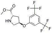 methyl (2S,4R)-4-[3,5-bis(trifluoromethyl)phenoxy]pyrrolidine-2-carboxylate Struktur