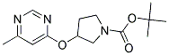 3-(6-Methyl-pyrimidin-4-yloxy)-pyrrolidine-1-carboxylic acid tert-butyl ester Struktur