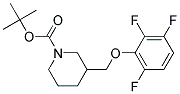 3-(2,3,6-Trifluoro-phenoxymethyl)-piperidine-1-carboxylic acid tert-butyl ester Struktur