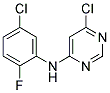 (5-Chloro-2-fluoro-phenyl)-(6-chloro-pyrimidin-4-yl)-amine Struktur