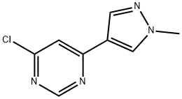 4-Chloro-6-(1-methyl-1H-pyrazol-4-yl)-pyrimidine Struktur