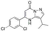 5-(2,4-dichlorophenyl)-3-(1-methylethyl)pyrazolo[1,5-a]pyrimidin-7(4H)-one Struktur