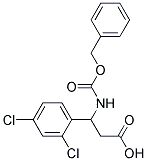 3-{[(benzyloxy)carbonyl]amino}-3-(2,4-dichlorophenyl)propanoic acid Struktur