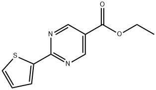 ethyl 2-thiophen-2-ylpyrimidine-5-carboxylate Struktur