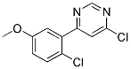 4-Chloro-6-(2-chloro-5-methoxy-phenyl)-pyrimidine Struktur