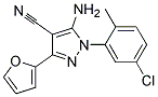 5-amino-1-(5-chloro-2-methylphenyl)-3-furan-2-yl-1H-pyrazole-4-carbonitrile Struktur