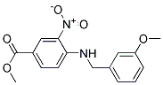 4-(3-Methoxy-benzylamino)-3-nitro-benzoic acid methyl ester Struktur