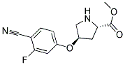 methyl (2S,4R)-4-(4-cyano-3-fluorophenoxy)pyrrolidine-2-carboxylate Struktur