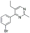 4-(3-bromophenyl)-5-ethyl-2-methylpyrimidine Struktur