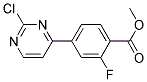 4-(2-Chloro-pyrimidin-4-yl)-2-fluoro-benzoic acid methyl ester Struktur