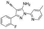 5-amino-3-(2-fluorophenyl)-1-(4-methylpyridin-2-yl)-1H-pyrazole-4-carbonitrile Struktur