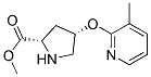 methyl (2S,4S)-4-[(3-methylpyridin-2-yl)oxy]pyrrolidine-2-carboxylate Struktur