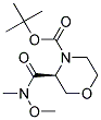 tert-butyl 3-(S)-[methoxy(methyl)carbamoyl]morpholine-4-carboxylate Struktur