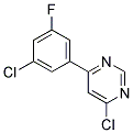 4-Chloro-6-(3-chloro-5-fluoro-phenyl)-pyrimidine Struktur