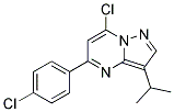 7-chloro-5-(4-chlorophenyl)-3-(1-methylethyl)pyrazolo[1,5-a]pyrimidine Struktur