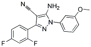 5-amino-3-(2,4-difluorophenyl)-1-(3-methoxyphenyl)-1H-pyrazole-4-carbonitrile Struktur