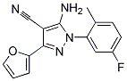 5-amino-1-(5-fluoro-2-methylphenyl)-3-furan-2-yl-1H-pyrazole-4-carbonitrile Struktur