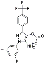 5-amino-1-(3-fluoro-5-methylphenyl)-3-[4-(trifluoromethyl)phenyl]-1H-pyrazole-4-carbonit Struktur