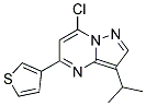 7-chloro-3-(1-methylethyl)-5-thiophen-3-ylpyrazolo[1,5-a]pyrimidine Struktur