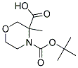 4-tert-butyl 3-methyl morpholine-3,4-dicarboxylate Struktur