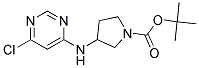 3-(6-Chloro-pyrimidin-4-ylamino)-pyrrolidine-1-carboxylic acid tert-butyl ester Struktur