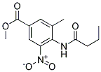 Methyl 3-Methyl-4-Butyramino-5-Nitrobenozoate Struktur