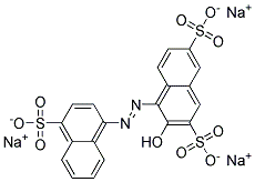 Trisodium 2-hydroxy-1-(4-sulfonato-1-naphthylazo)naphthalen-3,6-disulfonate Struktur