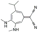 (6-ISOPROPYL-3,4-BIS(METHYLAMINO)-2,4,6-CYCLOHEPTATRIENYLIDENE)MALONONITRILE Struktur