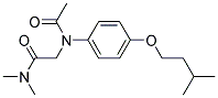 2-(N-(P-(ISOPENTYLOXY)PHENYL)ACETAMIDO)-N,N-DIMETHYLACETAMIDE Struktur