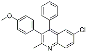 6-CHLORO-3-(P-METHOXYPHENYL)-2-METHYL-4-PHENYLQUINOLINE Struktur