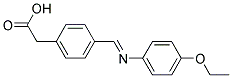 P-(((P-ETHOXYPHENYL)IMINO)METHYL)PHENYLACETATE Struktur