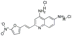 TRANS-2-(2-(5-NITRO-2-FURYL)VINYL)-4,6-QUINOLINEDIAMINEDIHYDROCHLORIDE Struktur