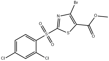 Methyl4-bromo-2-(2,4-dichlorophenylsulfonyl)thiazole-5-carboxylate Struktur