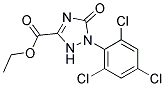 Ethyl1-(2,4,6-trichlorophenyl)-2,5-dihydro-5-oxo-1H-1,2,4-triazole-3-carboxylate Struktur