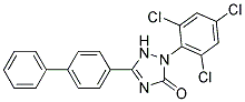 5-(Biphenyl-4-yl)-2-(2,4,6-trichlorophenyl)-1,2-dihydro-3H-1,2,4-triazol-3-one Struktur