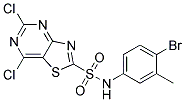 5,7-Dichlorothiazolo[4,5-d]pyrimidin-2-sulfonicacid(4-bromo-3-methylphenyl)amide Struktur